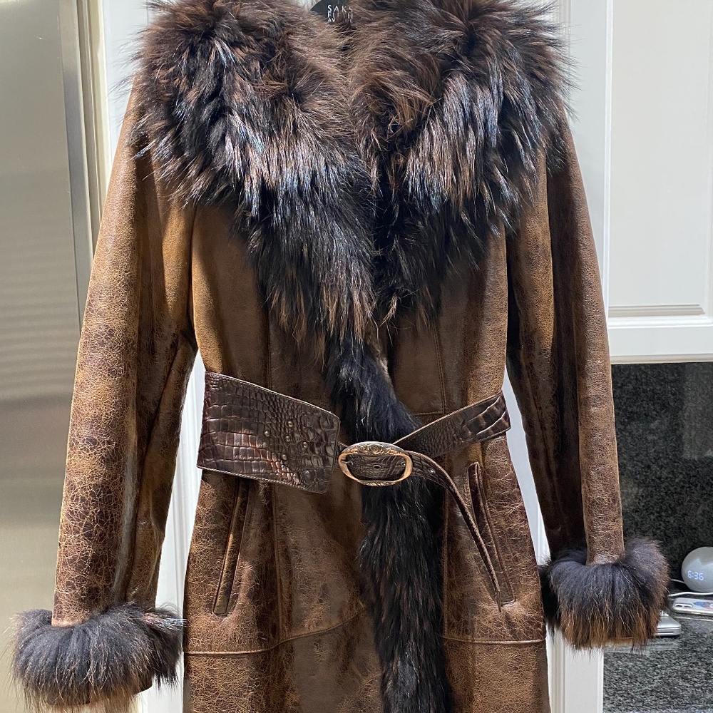 Real Leather Fur Coat